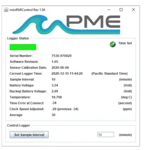PME LI-192 MiniPAR Sensor Logger-fig4