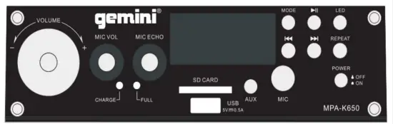 ALTEC LANSING MPA K650 Portable Karaoke Party Speaker - PANEL