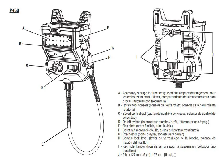 RYOBI One+ Plus 18 Volt Variable Speed Rotary Tool P460 4