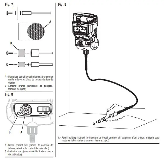 RYOBI One+ Plus 18 Volt Variable Speed Rotary Tool P460 7