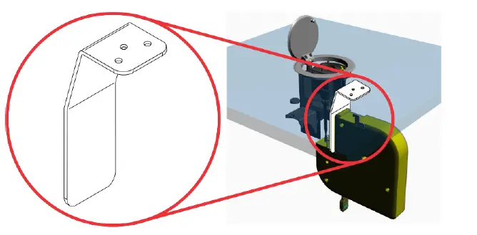 KRAMER -KRT-4-M1 -Table- Mounting- Bracket -FIG 1