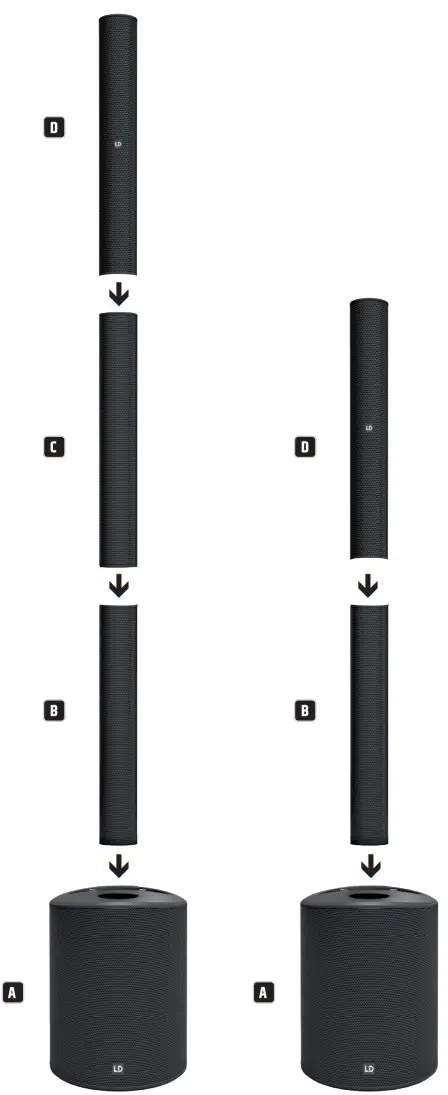 LD SYSTEM MAUI 5 G0 Ultra Portable Battery Powered Column Pa System - CONNECTION AND OPERATION