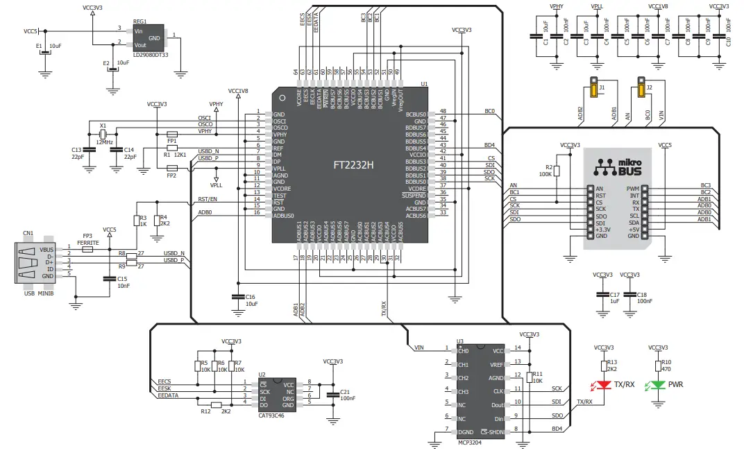 MikroE Click USB Adapter Board - fig 1