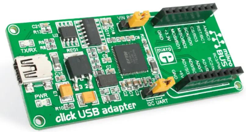 MikroE Click USB Adapter Board