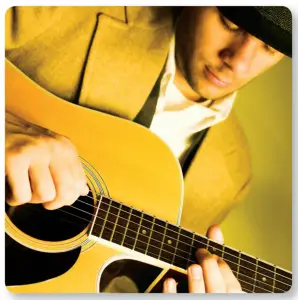 a person holding a guitar