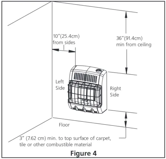 Mr Heater MHVFBF10NG Unvented Natural Gas Fired Room Heater - fig4