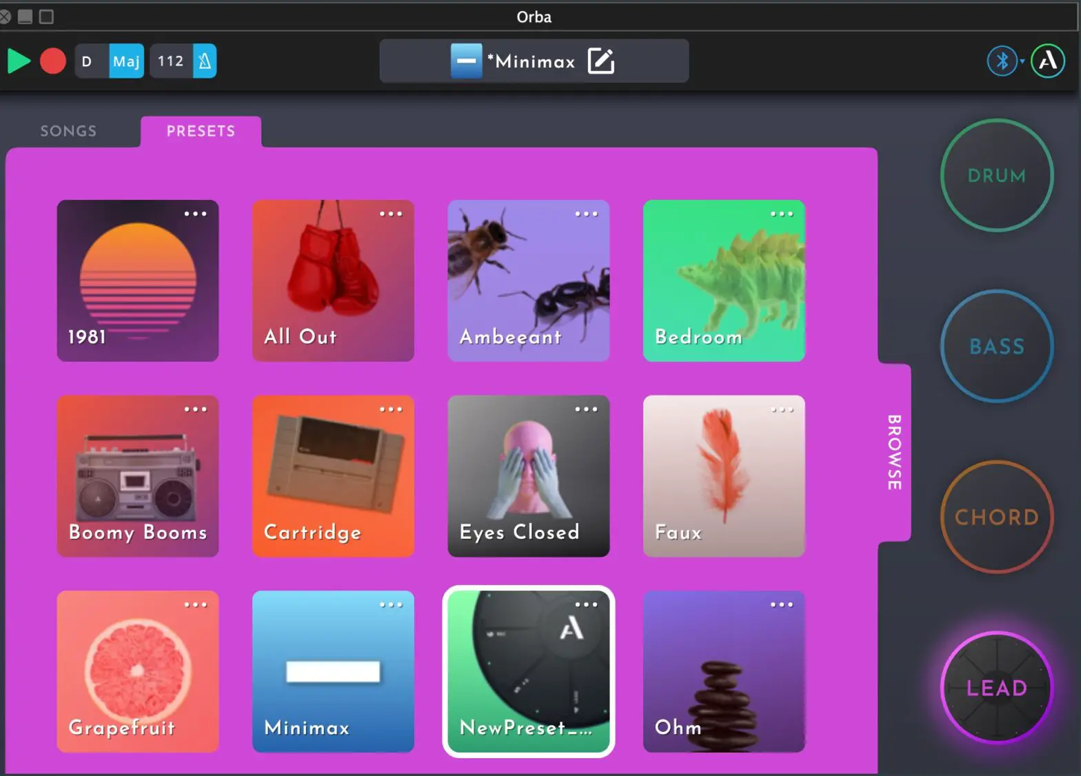 ARTIPHON 1500000323221 Orba Synthesizer - Loading a preset onto your 1