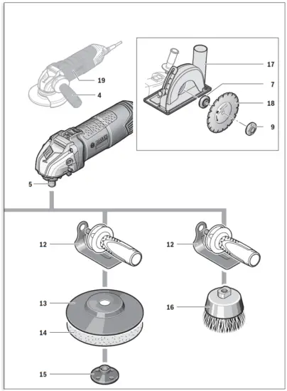 BOSCH PWS 750 115 Angle Grinder - 3