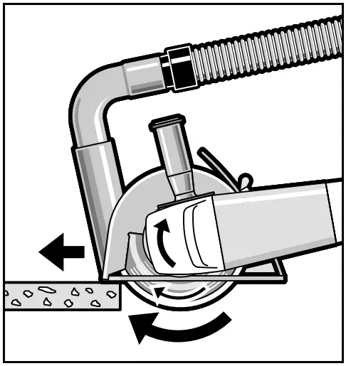 BOSCH PWS 750 115 Angle Grinder - Switch on the machine