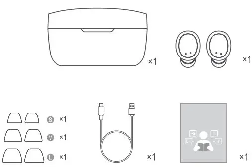 1Mii E300 Wireless Earbuds-FIG1