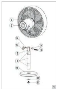 bESTRON DFT35WB Design Table Fan-fig-1