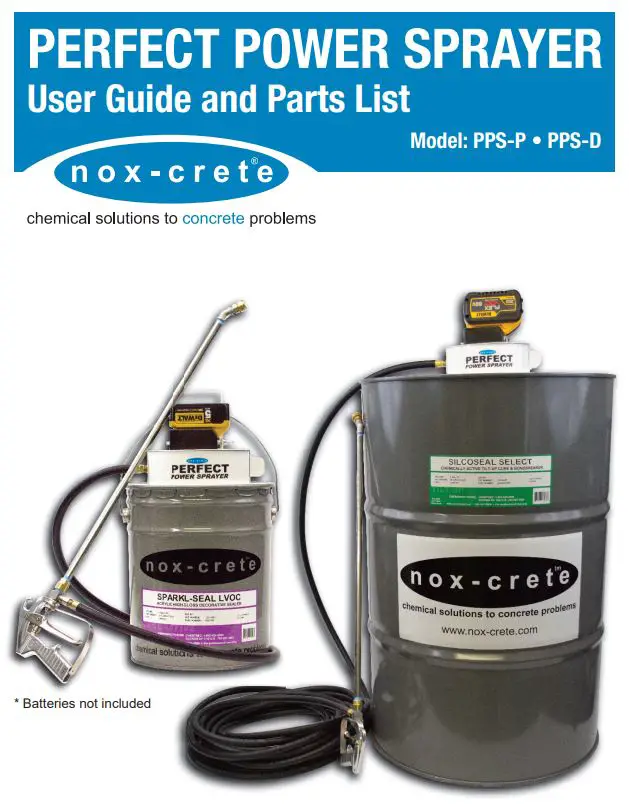 nox-crete PPS-P Perfect Power Sprayer User Guide