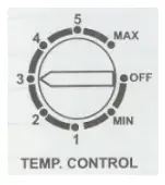 SUMMIT FF71ES Compact Refrigerator Freezer - ontrol Knob