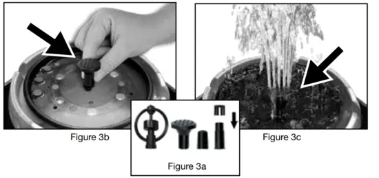 BERNINI FOUNTAIN Roman Flippable Fountain Tower with 3 in 1 Finial - Dancing Water