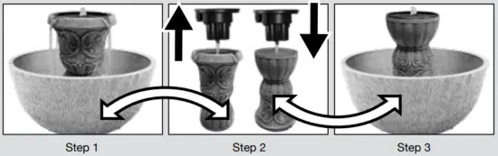 BERNINI FOUNTAIN Roman Flippable Fountain Tower with 3 in 1 Finial - Fountain Tower