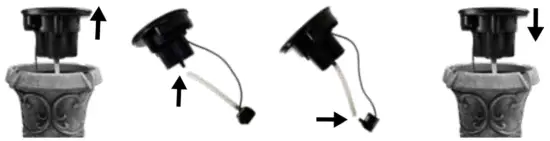 BERNINI FOUNTAIN Roman Flippable Fountain Tower with 3 in 1 Finial - Pump Connection