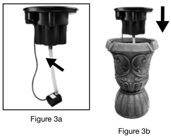BERNINI FOUNTAIN Roman Flippable Fountain Tower with 3 in 1 Finial - Water Pump