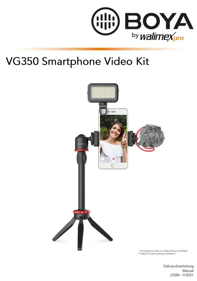 BOYA VG350 Smart Phone Video Kit User Manual
