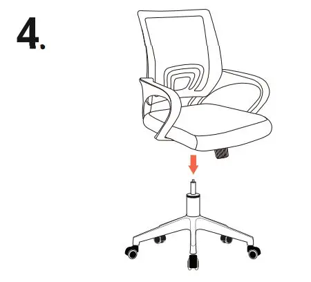 CPS Office Computer Chair Instruction Manual - Attach top and bottom