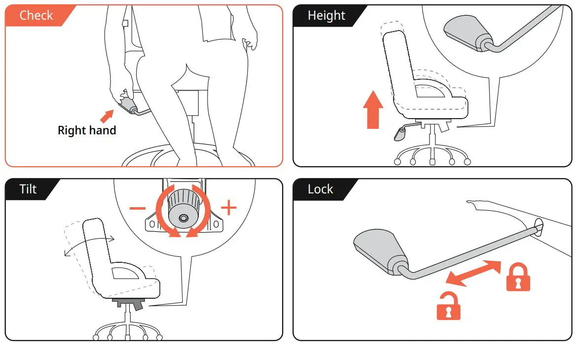 CPS Office Computer Chair Instruction Manual - User Manual