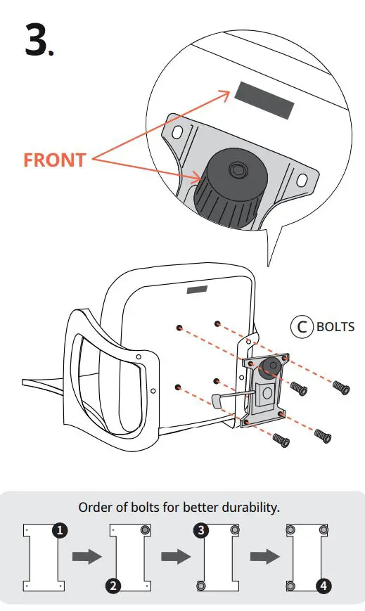 CPS Office Computer Chair Instruction Manual - bolts for better durability