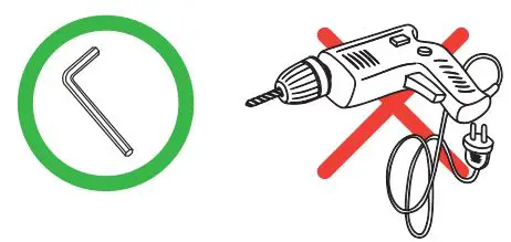CPS Office Computer Chair Instruction Manual - use allen key don't use electric drill