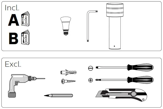 PHILIPS 915005561601 Hue White Tuar Outdoor Pedestal - overview 1