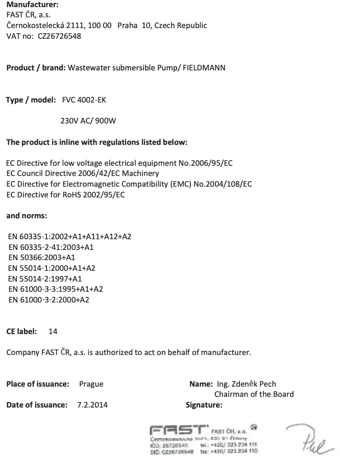 CE DECLARATION OF CONFORMITY 2