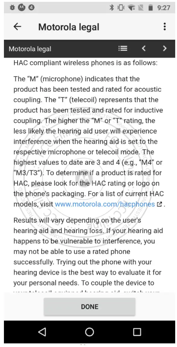 Motorola Mobility T56ZD4 Mobile Cellular Phone - Figure 2