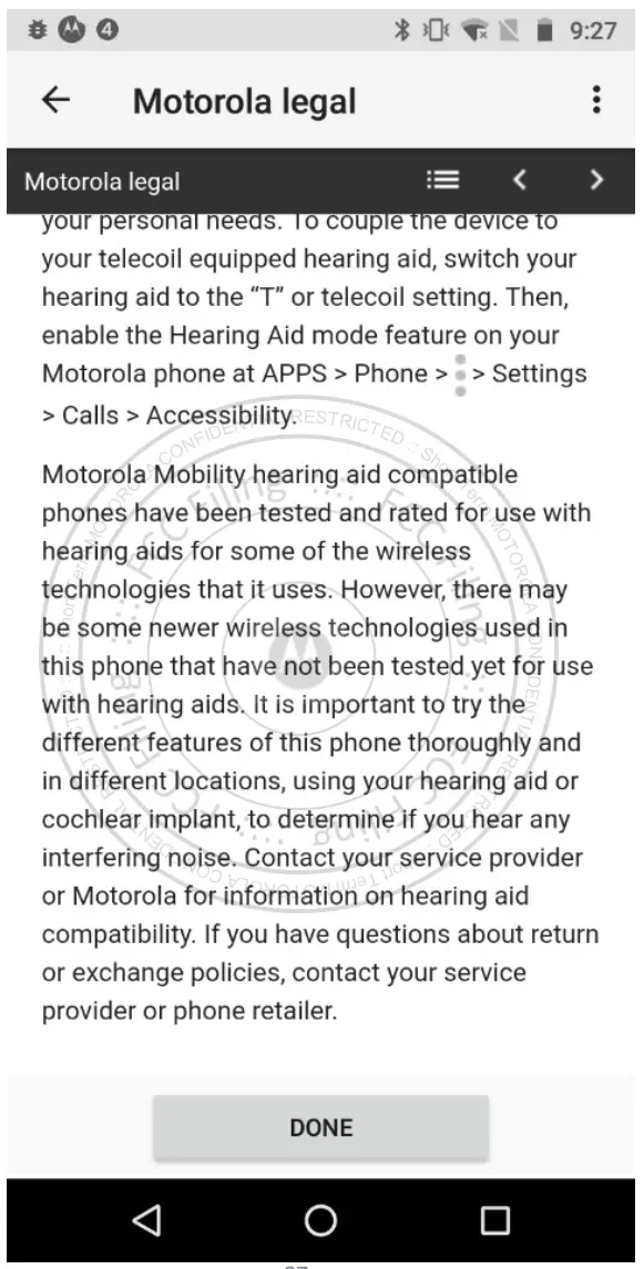 Motorola Mobility T56ZD4 Mobile Cellular Phone - Figure 3