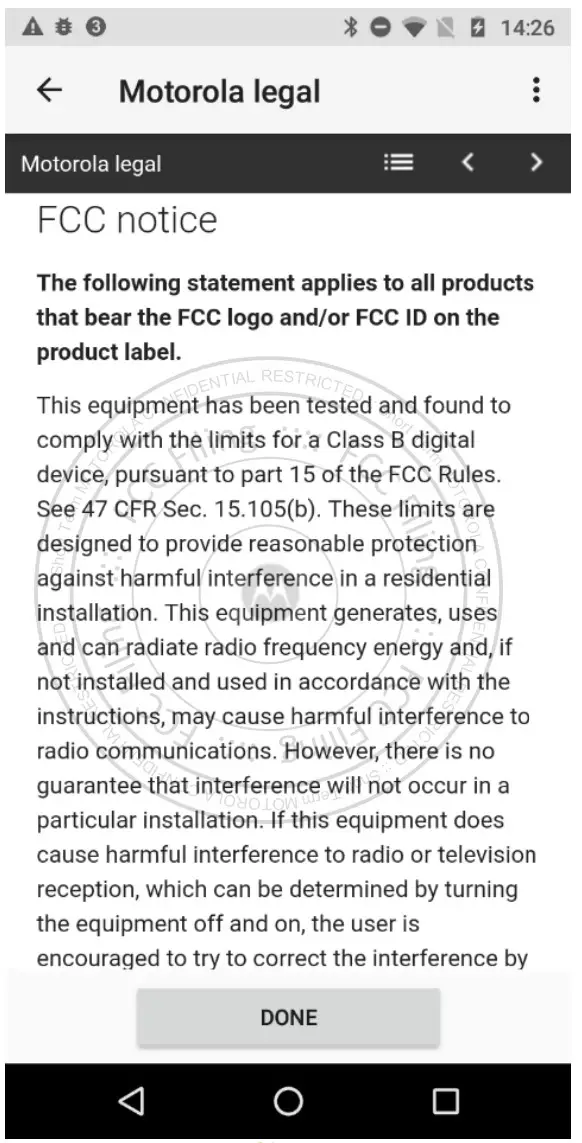 Motorola Mobility T56ZD4 Mobile Cellular Phone - Figure 7