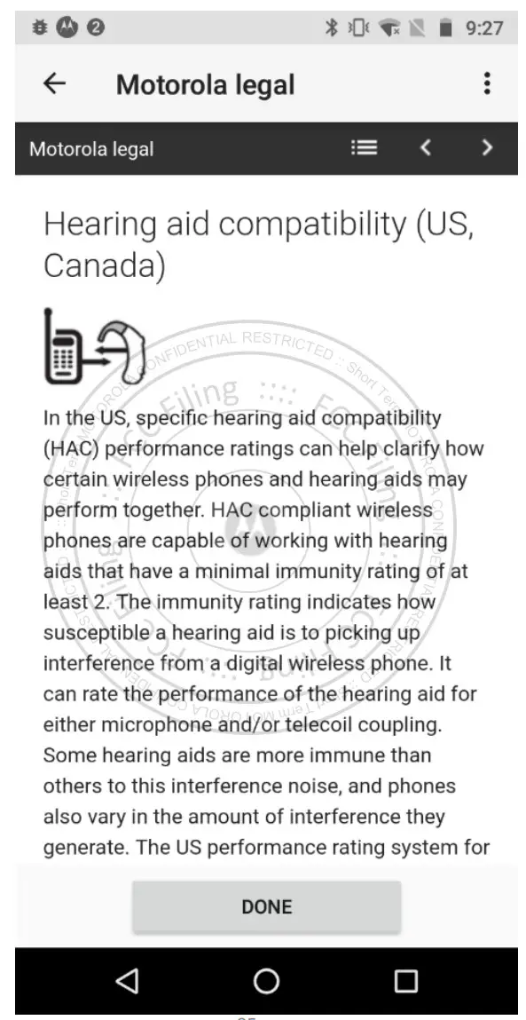 Motorola Mobility T56ZD4 Mobile Cellular Phone - Figure