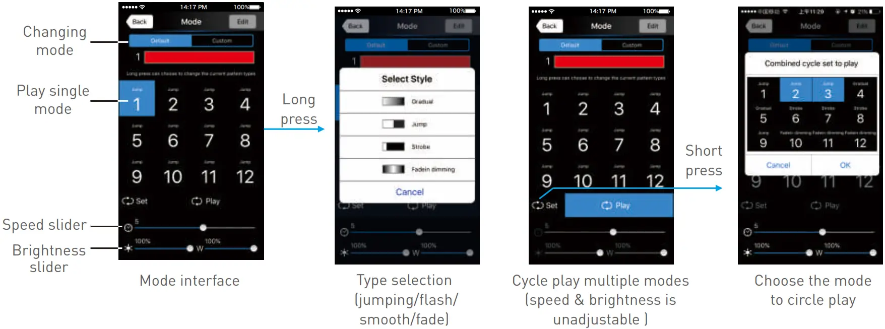LTECH WiFi 104 LED CONTROLLER - Mode Interface