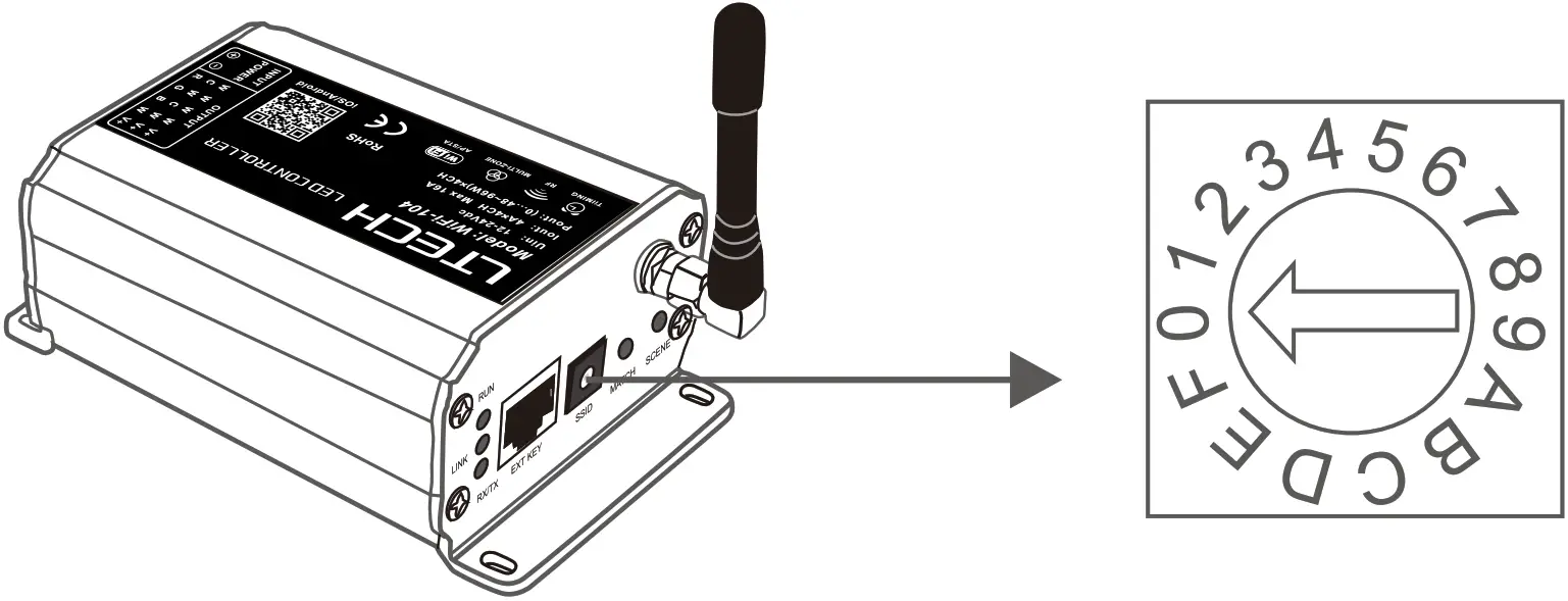 LTECH WiFi 104 LED CONTROLLER - Number Setting