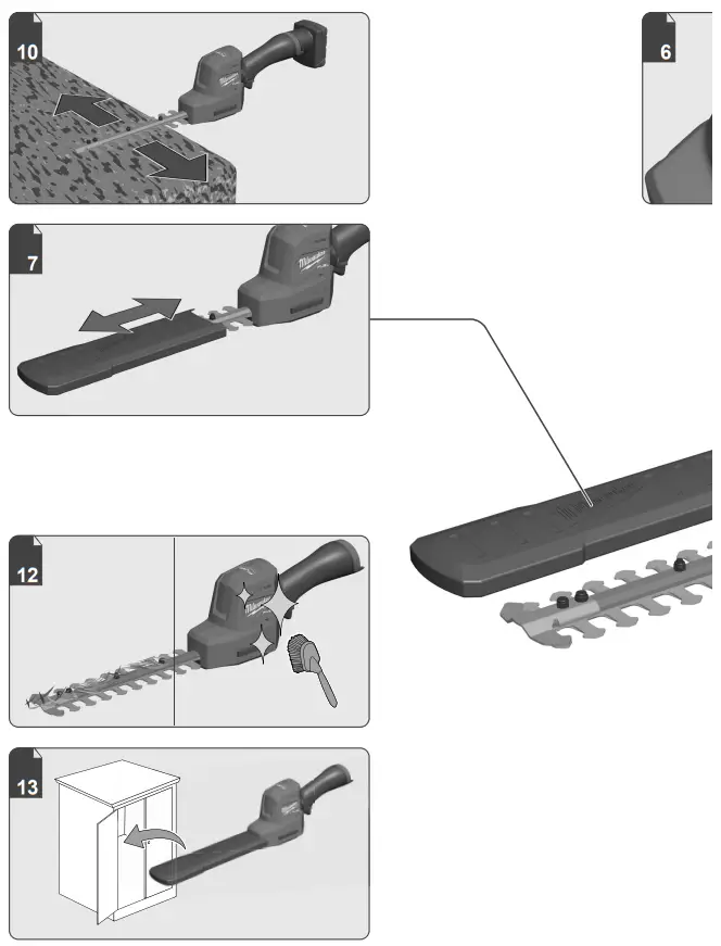 milwaukee M12 FHT20 203mm 8 Inch Hedge Trimmer - fig