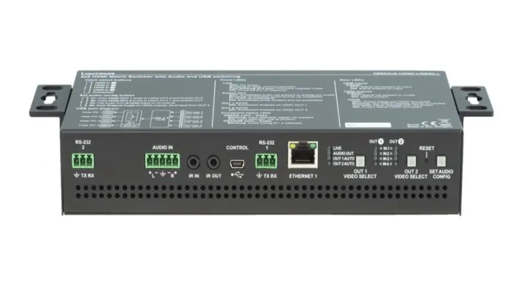 Lightware Mmx4x2-hdmi-usb20-l Compact Size Matrix Switcher User Guide