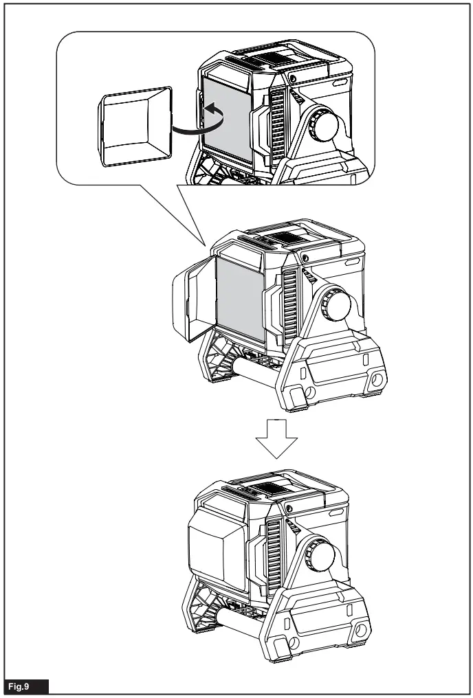 Installing the lampshade