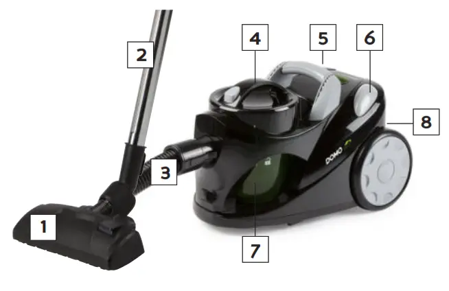 DOMO DO7271S Vacuum Cleaner - Floor brush