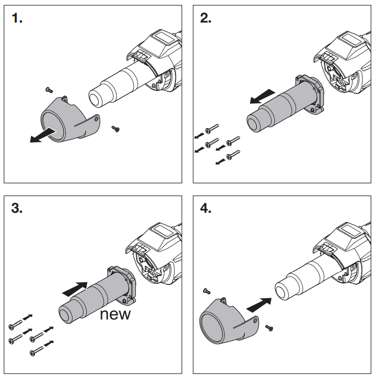 steinel HG 2520 E Professional Heat Guns -Changing the heating element