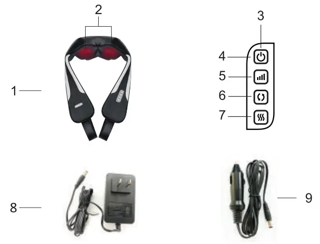 Nekteck MN 0171 Shiatsu Back and Neck Massager - fig 3