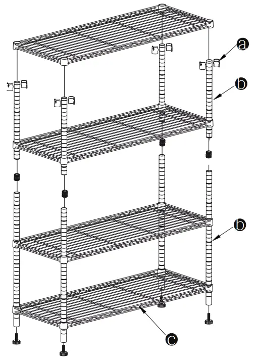 Homedepot Black 4 Tier Heavy Duty Metal Freestanding Storage - fig4