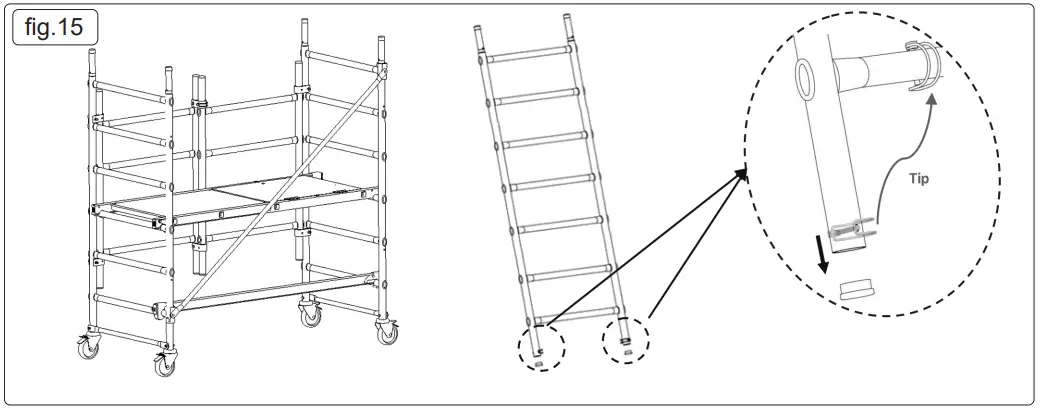 SEALEY SSCL1 V2 Platform Scaffold Tower EN 1004 - fig 10
