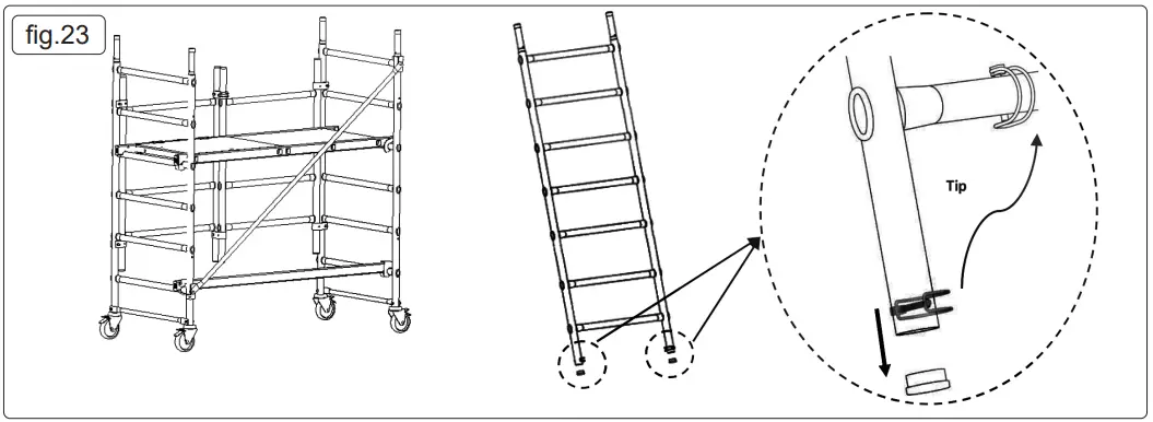 SEALEY SSCL1 V2 Platform Scaffold Tower EN 1004 - fig 17