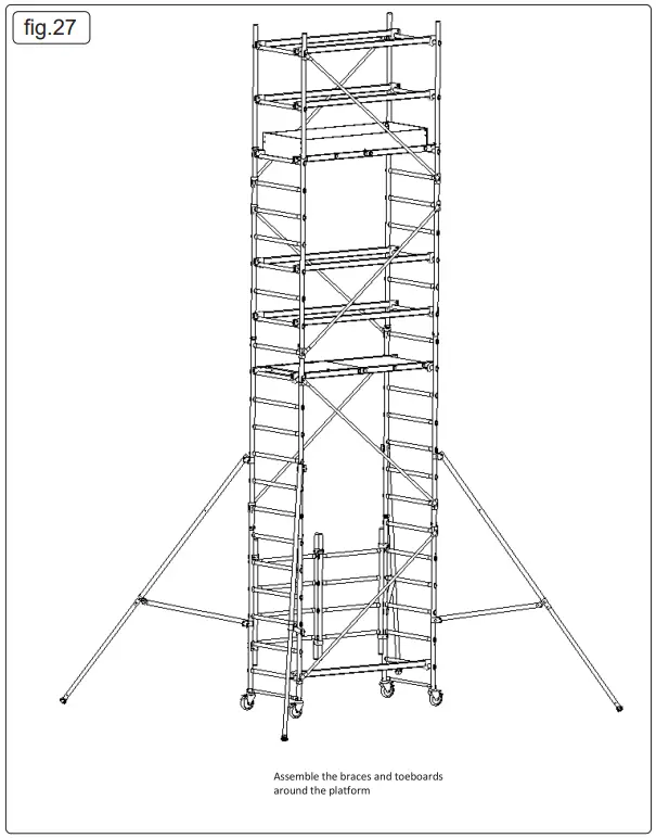 SEALEY SSCL1 V2 Platform Scaffold Tower EN 1004 - fig 19