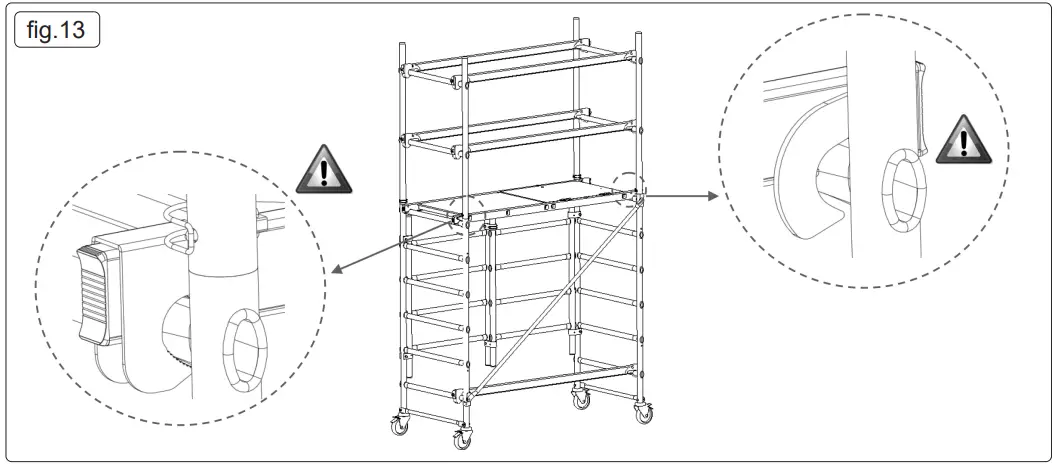 SEALEY SSCL1 V2 Platform Scaffold Tower EN 1004 - fig 8
