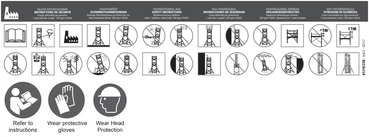 SEALEY SSCL1 V2 Platform Scaffold Tower EN 1004