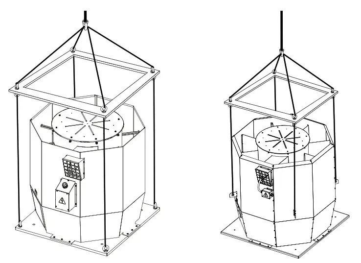 VENTS VKDV K2 RoofMounted Centrifugal Smoke Extraction Fan - eyebolts
