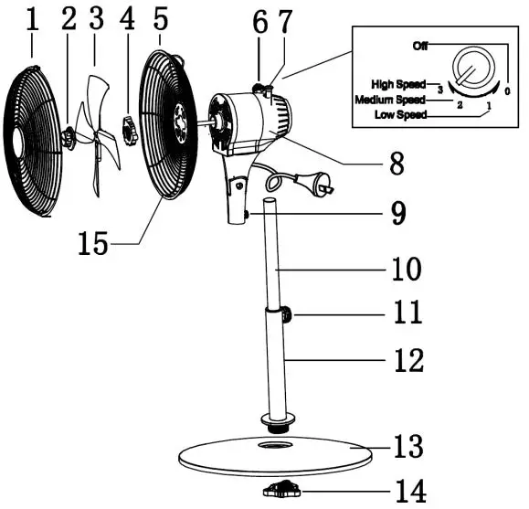Goldair-GPPF40S-Platinum-Series -40cm-Pedestal-Fan-01
