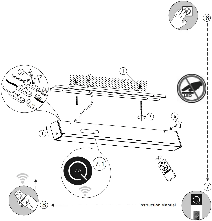 Paul Neuhaus Q SNAKE RGB Rail System A01