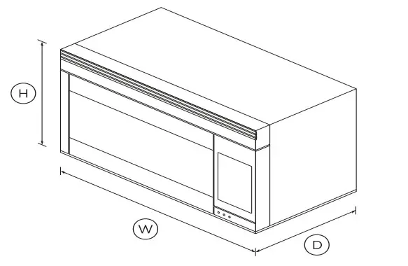 FISHER PAYKEL CMOH-30SS-2Y 30 Inch Over the Range Microwave - daimension